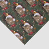 Santa Cat Tissuepapier (Detail)