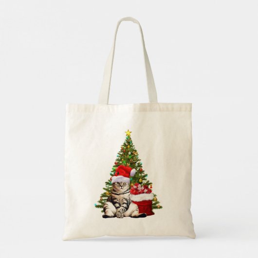 Santa Cat Tote Bag (Achterkant)