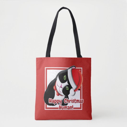 Santa Cat Tote Bag (Voorkant)