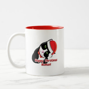 Santa Cat Tweekleurige Koffiemok