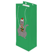 Santa Cat Wijn Cadeautas (Achterkant Gekanteld)
