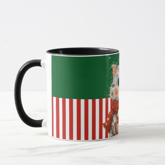 Santa Cat with Cocoa Mug Mok (Links)