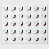 Santa Cat Wrapping Paper Cadeaupapier (Vlak)