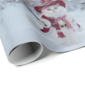 Santa Cat Wrapping Paper Cadeaupapier (Rol Hoek)