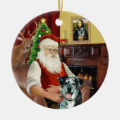Santa - Catahoula Leopard Dog Keramisch Ornament (Voorkant)