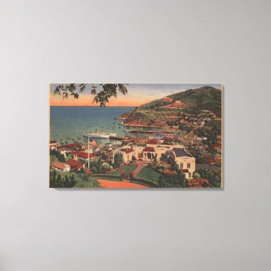 Santa Catalina, CA - Avalon Bay Canvas Afdruk (Voorkant)