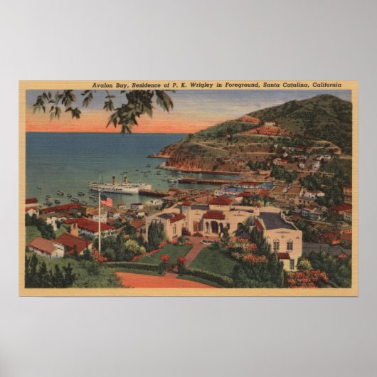 Santa Catalina, CA - Avalon Bay Poster (Voorkant)