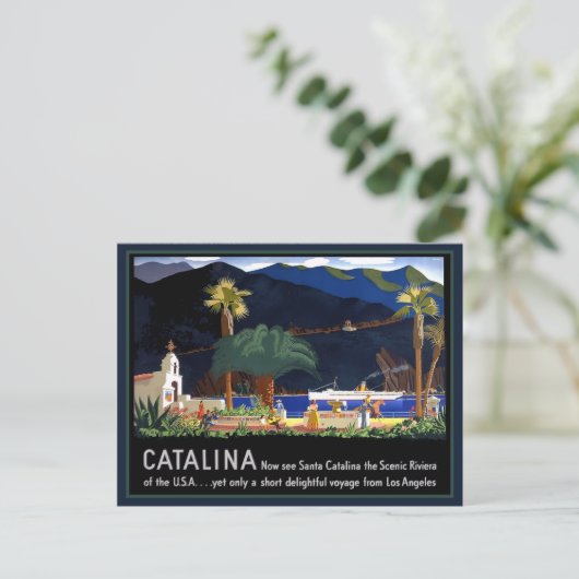 Santa Catalina California Briefkaart (Staand voorkant)