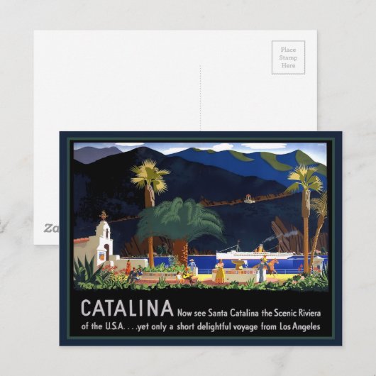 Santa Catalina California Briefkaart (Voorkant / Achterkant)