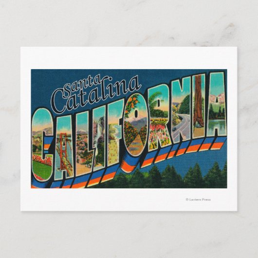Santa Catalina, Californië - grote letterscènes Briefkaart (Voorkant)