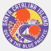 Santa Catalina Island Bagage Sticker (Voorkant)
