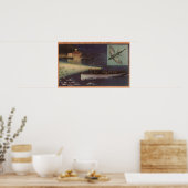 Santa Catalina Island, CA Casino, Vliegende vis Poster (Keuken)