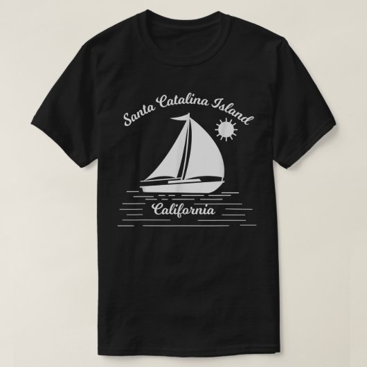 Santa Catalina Island California Sailboot Accessor T-shirt (Design voorkant)
