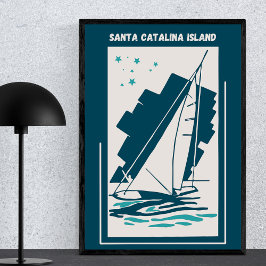 Santa Catalina Island California -  slachting Poster