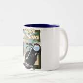 Santa Catalina Island, California USA Tweekleurige Koffiemok (Voorkant rechts)
