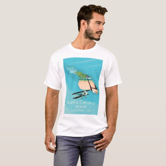 Santa Catalina Island, California, Verenigde State T-shirt (Voorkant volledig)