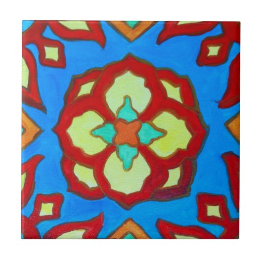 Santa Catalina Island Lotus Tile door J Titchenal Tegeltje (Voorkant)