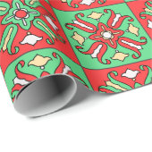 Santa Catalina Island Tegel Kerstmis Cadeaupapier (Rol Hoek)