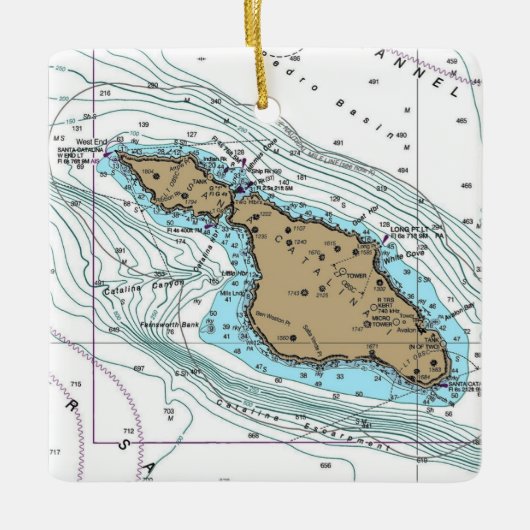 Santa Catalina Keramisch Ornament (Voorkant)