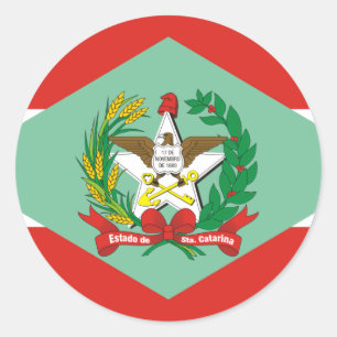 Santa Catarina, Brazilië Ronde Sticker