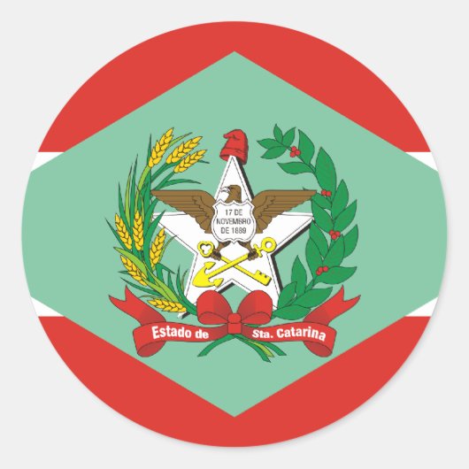 Santa Catarina, Brazilië Ronde Sticker (Voorkant)