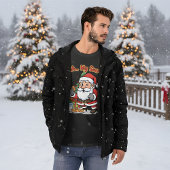 Santa Caught Stealing Cookies Funny Cartoon T-shirt