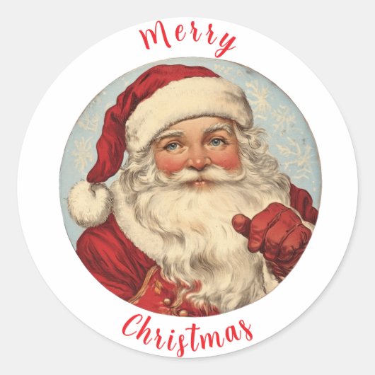  Santa Caus illustratie 2 Ronde Sticker (Voorkant)