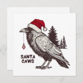 Santa Caws Feestdagenkaart (Voorkant / Achterkant)