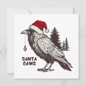 Santa Caws Feestdagenkaart (Voorkant)