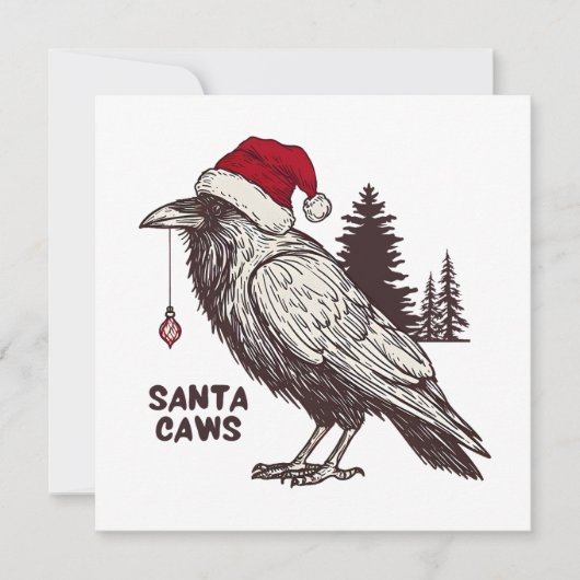Santa Caws Feestdagenkaart (Voorkant)