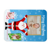 Santa Celebrating Merry Kerstmis 3 Foto Magneet (Horizontaal)
