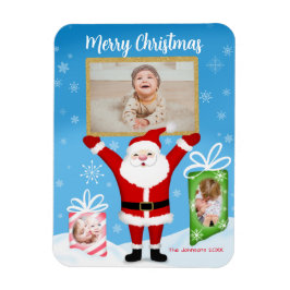 Santa Celebrating Merry Kerstmis 3 Foto Magneet