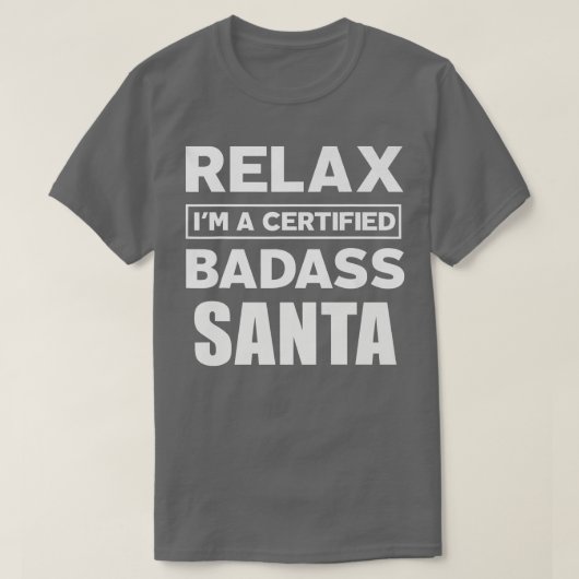 Santa Certified Badass Job herdenking Christus T-shirt (Design voorkant)