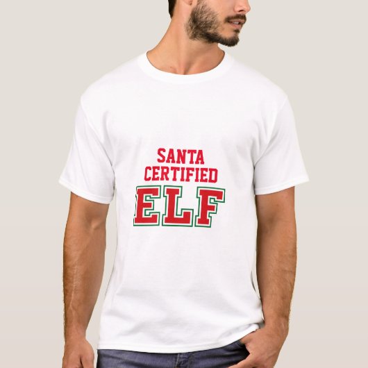 Santa Certified Elf T-shirt (Voorkant)