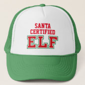 Santa Certified Elf Trucker Pet (Voorkant)