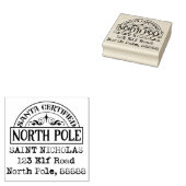 Santa Certified North Pole Adresstempel Rubberstempel (Gestempeld)