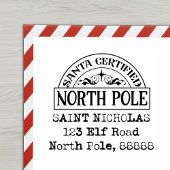 Santa Certified North Pole Adresstempel Rubberstempel