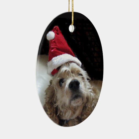 Santa Chance Cocker Spaniel Keramisch Ornament (Rechts)