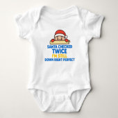 Santa Checked Twice Down Right Perfect Romper (Voorkant)