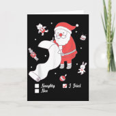 Santa Checking The Nice And Naughty List I Tried  Kaart (Voorkant)