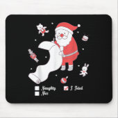 Santa Checking The Nice And Naughty List I Tried Muismat (Voorkant)