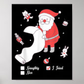 Santa Checking The Nice And Naughty List I Tried  Poster (Voorkant)