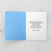 Santa Cheering Snowman Bowling Kaart (Binnen)