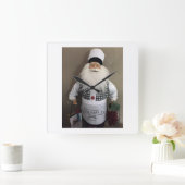 SANTA CHEF CHRISTMAS/DECEMBER HOLIDAY CLOCK VIERKANTE KLOK (Huis)
