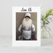 SANTA CHEF VERZOEKT ALLEMAAL UW CHRISMAS GATHERING KAART (Staand voorkant)