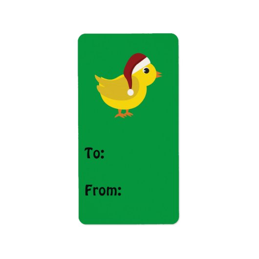Santa chick etiket (Voorkant)