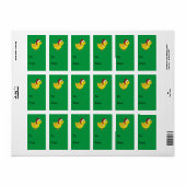 Santa chick etiket (Full Sheet)