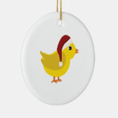 Santa Chick Keramisch Ornament (Rechts)