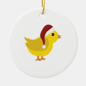 Santa Chick Keramisch Ornament (Voorkant)
