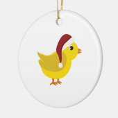 Santa Chick Keramisch Ornament (Links)